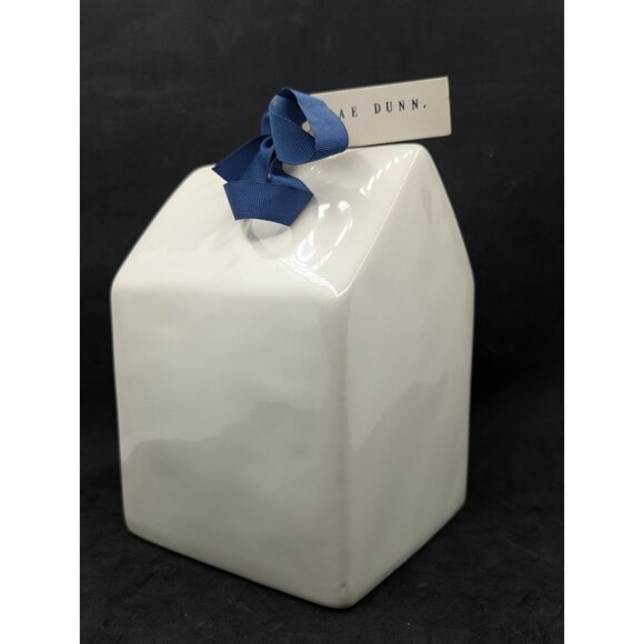 Rae Dunn PENTHOUSE Glossy White Square Ceramic Birdhouse New with tags - Picture 12 of 13